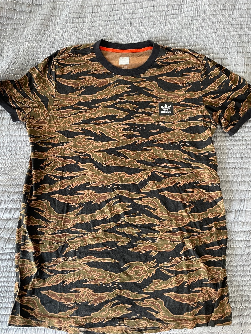 adidas Tiger Camo Short Sleeve Tee - Black & Olive